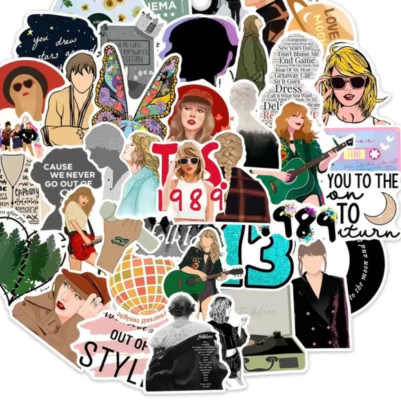 50 TAYLOR SWIFT stickers! Adorable! Laptops, water bottles, school supplies - Picture 6 of 9
